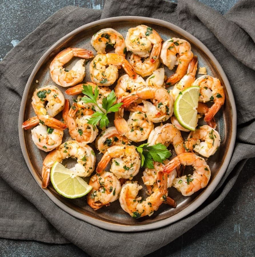Gambas in Knoblauch